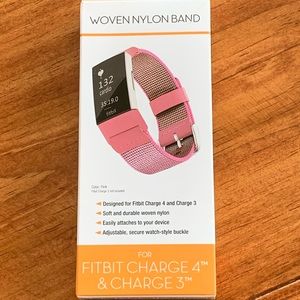 NEW Pink Woven Band for Fitbit Charge 3 or 4